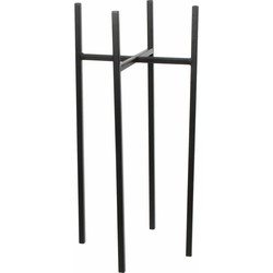 Mica Decorations Plantenstandaard - metaal - zwart - H55 x B24 cm - Plantenstandaarden
