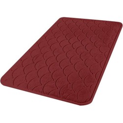 Urban Living Badkamerkleedje/badmat tapijt - memory foam - donkerrood - 50 x 80 cm - Badmatjes