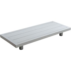 Vallon side table 100x40 cm aluminium salix/teak