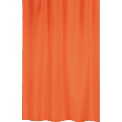 MSV Douchegordijn met ringen - oranje - gerecycled polyester - 180 x 200 cm - wasbaarA A  - Douchegordijnen