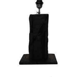 HSM Collection-Tafellamp Vierkant-25x25x50-Zwart-Teak