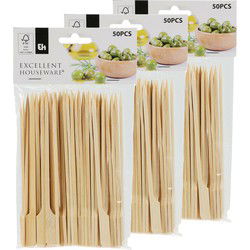 Excellent Houseware Sate prikkers/stokjes - 150x - bamboe - 15 cm - prikkers (sate)
