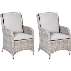 CASCAIS  - Tuinstoel set van 2 - Taupe - PE rotan