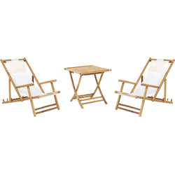 Beliani ATRANI/MOLISE - Bistroset-Lichte houtkleur-Bamboehout