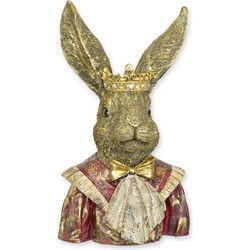 A RESIN FIGURINE OF A HARE