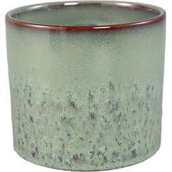 PTMD Bloempot Suzann - 17x17x15 cm - Keramiek - Groen