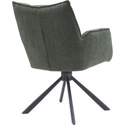Eetkamerstoel Donkergroen Stof - Draaibaar - 65x59x86cm - Select Marilla - Set van 2