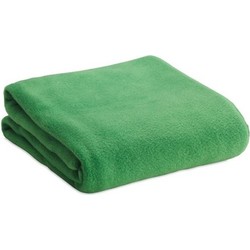 Fleece deken/plaid - groen - 120 x 150 cm - Polyester fleece - 180 gram - lekker warm kleedje - Plaids