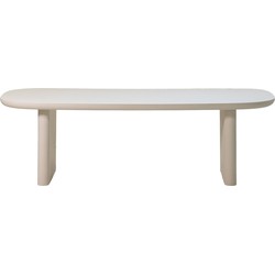 Eettafel Deens Ovaal 200cm - Beige Betonlook - Maya