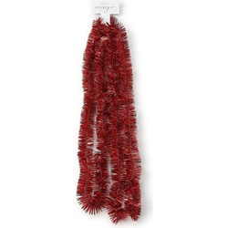 Kerstslinger - rood - 270 cm - Guirlande folie lametta - Rode kerstboom versieringen - Kerstslingers