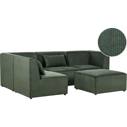 Beliani LEMVIG - Modulaire Sofa-Groen-Corduroy