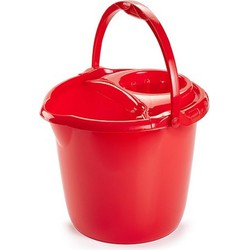 PlasticForte Dweilemmer - 15 liter - rood - mopemmer - 38 cm - Emmers