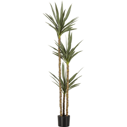 WOOOD Yucca Kunstplant - Plastic - Groen - 155x70x70