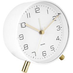 Wekker Lofty - Metaal Mat Wit - Ø11cm