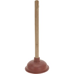 Ontstopper - plopper - voor toilet of gootsteen - 40 cm - hout - Ontstoppers / ploppers