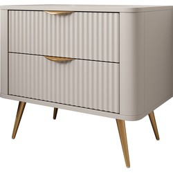 Meubella - Nachtkastje Lima - Beige - 63 cm