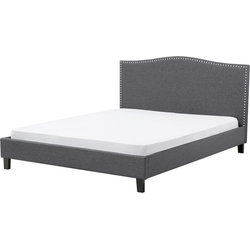 MONTPELLIER - Bed - Donkergrijs - Grijs  - Polyester