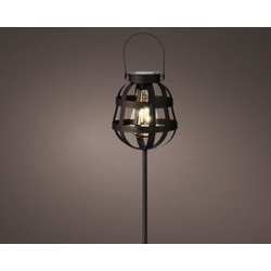 Solar-Stablampe dia14-H80cm schwarz - Decoris