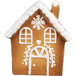 Clayre & Eef Gingerbread house 14x12x15 cm Bruin Keramiek Peperkoekhuisje