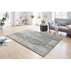 Vintage Laagpolig Designer Velours vloerkleed - Elysium - Grijs / Crème - 200 X 290 CM