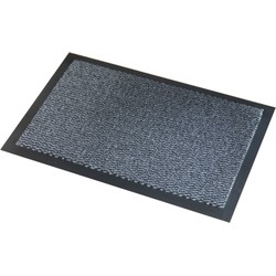 Wicotex Deurmat Faro - schoonloopmat - zwart/grijs - 40 x 60 cm - Deurmatten