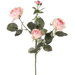 Top Art Kunstbloem roos Ariana - roze - 73 cm - kunststof steel - decoratie bloemen - Kunstbloemen