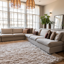 Hoogpolig vloerkleed Fender beige - Polyester - 200 x 290 cm - (L)