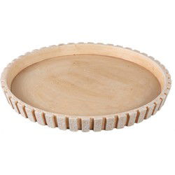 PTMD Plateau Marijus - 45x45x4 cm - Cement - Creme