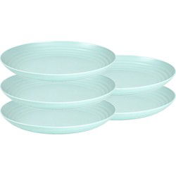 Plasticforte Camping bord - 10x - D25 cm - mintgroen - kunststof - Dinerborden