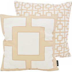 Graphic Chain Beige | 45 x 45 cm | Kussenhoes | Katoen/Polyester