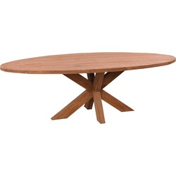 D - Livingfurn - Tuintafel Table Beek Oval - 110x240x76 - Teakhout