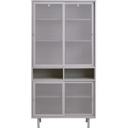 Wandkast Metaal Greige - Schuifdeuren - 2-Deuren - 90x40x180cm - Veep