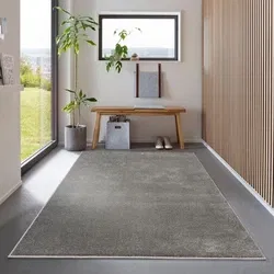 Effen vloerkleed - Ravenna antraciet/grijs - 160 X 230 CM