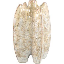 PTMD Shareece Cream Ceramic Shaped Vase Middle