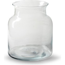 Jodeco Bloemenvaas Nobles - helder transparant - glas - D19 x H20 cm - fles vaas - Vazen