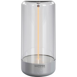 Sompex Tafellamp Pulse | Magnetische sfeerlamp| Zilver | indoor | outdoor | oplaadbaar | dimbaar