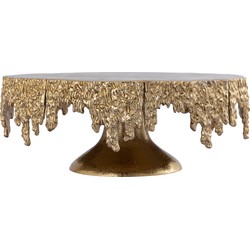PTMD Amara Gold alu cake stand on base dripping