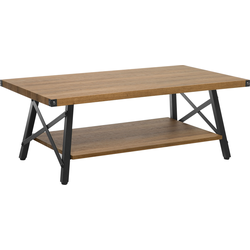 Beliani CARLIN - Salontafel-Donkere houtkleur-MDF