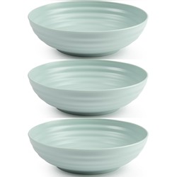 Set van 6x kommetjes/schaaltjes - Dessert/ontbijt - Kunststof - D19 cm - Mintgroen - Kommetjes