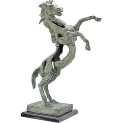 A PIERCED BRONZE SCULPTURE OF A HORSE