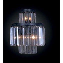 Wandlamp glas metaal grijs Fulgurant