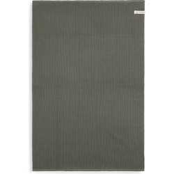 Knit Factory Gebreide Badmat - Douchemat Morres - Khaki - 80x50 cm - Katoen