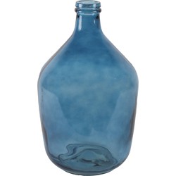 Countryfield vaas - blauw transparant - glas - XL fles - D23 x H38 cm - Vazen