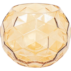 Housevitamin Pattern Vase - Amber - Glass - 17x14cm