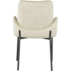 LABEL51 Eetkamerstoel Joni - Beige - Elegance - Black Frame