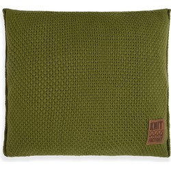 Knit Factory Jesse Sierkussen - Mosgroen - 50x50 cm - Inclusief kussenvulling
