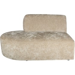 PTMD Lujo sofa cream 6051 fiore fabric left ottoman