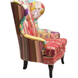 Kare Fauteuil Patchwork Rood