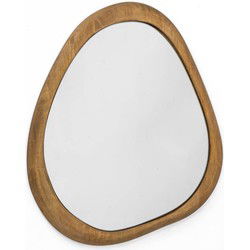 Wandspiegel Asymmetrisch - Spiegel Hout Organisch - Gang Hal Spiegel - Muur Spiegel - 47 x 2 x 52 cm