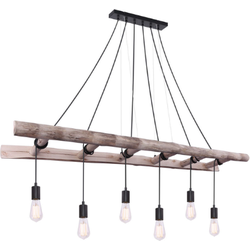 Hanglamp met houten trap frame | Landelijk | Hanglamp | Zwart | Woonkamer | Eetkamer